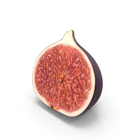 Black Mission Fig Fruit Half PNG & PSD Images