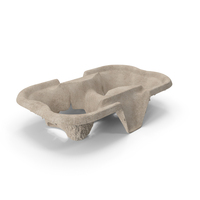 Cardboard Two Cup Holder PNG & PSD Images