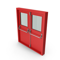 Double Fire Exit Doors with Panic Bar PNG & PSD Images