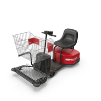 Electric Shopping Cart SmartKART Red Dirty PNG & PSD Images