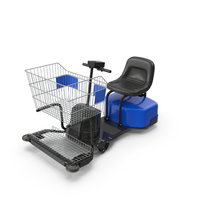 Electric Grocery Scooter New Blue PNG & PSD Images