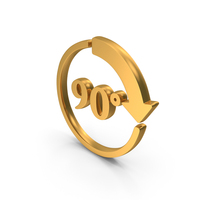 90 Degrees Circle Icon Gold PNG & PSD Images
