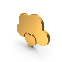 Cloud With Heart Icon Gold PNG & PSD Images