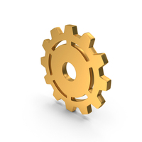 Gear Icon Gold PNG & PSD Images
