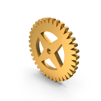 Gear Icon Gold PNG & PSD Images
