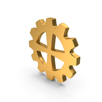 Gear Icon Gold PNG & PSD Images
