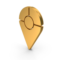 Map Location Point Custom Icon Gold PNG & PSD Images
