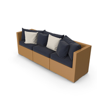 Rattan Lounge Sofa PNG & PSD Images