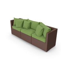 Rattan Lounge Sofa PNG & PSD Images