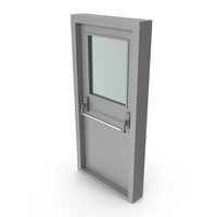 Grey Fire Exit Door Single With Panic Bar PNG & PSD Images