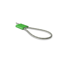 Green Tight Steel Cable Seal Loop PNG & PSD Images