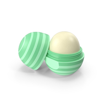 Green Stripes Open Hydrating Lip Balm PNG & PSD Images