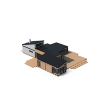 Modern House Light Wood PNG & PSD Images