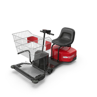 Motorized Shopping Cart SmartKART New Red PNG & PSD Images