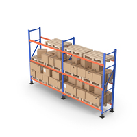 Pallet Rack And Cardboard Boxes PNG & PSD Images