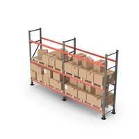 Pallet Rack And Cardboard Boxes PNG & PSD Images
