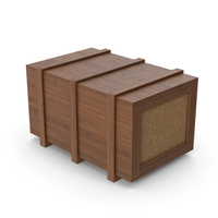 Dark Wood Cargo Crate Box PNG & PSD Images