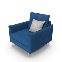 Dark Blue Armchair PNG & PSD Images