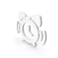 Alarm Clock Symbol White PNG & PSD Images