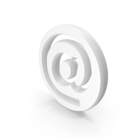 White At The Rate Symbol PNG & PSD Images