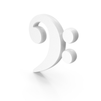 Bass Clef Music Symbol White PNG & PSD Images