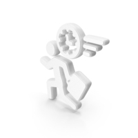 Businessman Hurry At Work Symbol White PNG & PSD Images