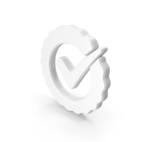 White Check Mark Valid Seal Symbol PNG & PSD Images