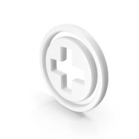 White Cross Circular Symbol PNG & PSD Images