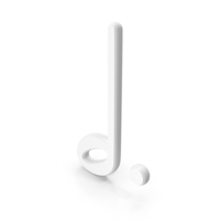 Dotted Half Note Music Symbol White PNG & PSD Images