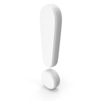 White Exclamation Mark Symbol PNG & PSD Images