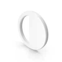 Half Circle Symbol White PNG & PSD Images