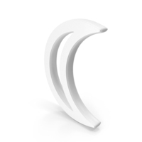 Moon Outline Astrological Symbol White PNG & PSD Images
