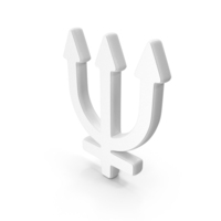 Neptune Astrological Symbols White PNG & PSD Images