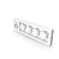White Password Lock Symbol PNG & PSD Images