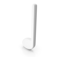 White Quarter Note Music Symbol PNG & PSD Images