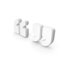 White Quotation Mark Symbol PNG & PSD Images