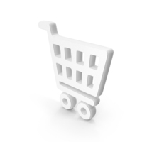 White Shopping Cart Symbol PNG & PSD Images