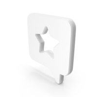 White Star Message Symbol PNG & PSD Images