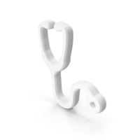 Stethoscope Medical Symbol White PNG & PSD Images