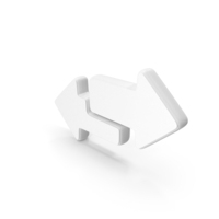 White Two Left And Right Arrow Symbol PNG & PSD Images