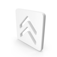 White Square Up Arrows Symbol PNG & PSD Images