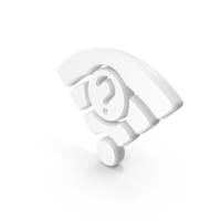 Wifi Symbol With Question Mark Symbol White PNG & PSD Images
