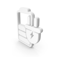 Battery Charging Symbol White PNG & PSD Images