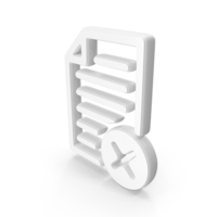 White Cancel Document Symbol PNG & PSD Images