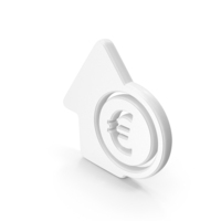 White Euro Growth Arrow Symbol PNG & PSD Images
