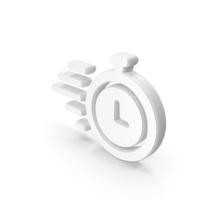 White Hurry Stopwatch Symbol PNG & PSD Images