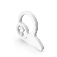 White Magnifying Glass With Question Mark Symbol PNG & PSD Images