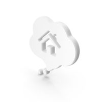 White Real Estate Thought Bubble Symbol PNG & PSD Images