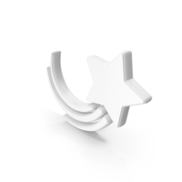 White Shooting Star Symbol PNG & PSD Images