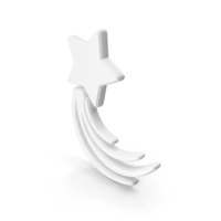 White Shooting Star Symbol PNG & PSD Images